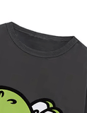 Big Head Dinosaur Printed Long Sleeve T-shirt - Mini Taylor