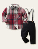 Bow Tie Gentleman Plaid Shirt Party Set - Mini Taylor