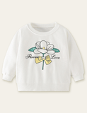 Bowknot Flower Printed Sweatshirt - Mini Taylor