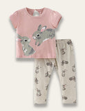 Bunny Print T-shirt Set - Mini Taylor