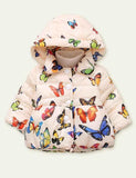 Butterfly Printing Clothes Cotton-Padded Jacket - Mini Taylor