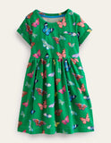 Butterfly Short-sleeved Fun Jersey Dress