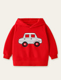 Car Printed Hooded Sweatshirt