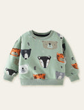 Sweatshirt mit Cartoon-Tier-Aufdruck