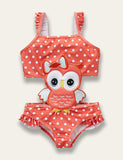 Cartoon Appliqué One Piece Swimsuit - Mini Taylor