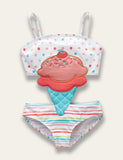 Cartoon Appliqué One Piece Swimsuit - Mini Taylor