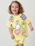 Cartoon Bunny Fruit T-Shirt+Shorts - Mini Taylor