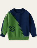 Cartoon Dinosaur Crocodile Pattern Sweater - Mini Taylor