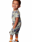 Cartoon Dinosaur Printed Suit - Mini Taylor