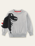 Cartoon Dinosaur Printed Sweatshirt - Mini Taylor