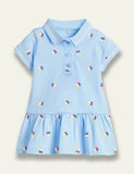 Cartoon Dotted Polo Dress - Mini Taylor