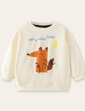 Cartoon Fox Printed Sweatshirt - Mini Taylor