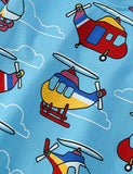 Cartoon Helicopter Full Printed Long-Sleeved T-shirt - Mini Taylor