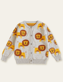 Cartoon Lion Cardigan - Mini Taylor