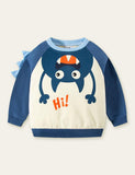 Cartoon Monster Printed Sweatshirt - Mini Taylor