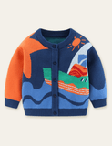 Cartoon Sailboat Sweater Cardigan - Mini Taylor