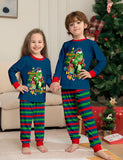 Christmas Cartoon Tyrannosaurus Printed Family Matchting Pajamas - Mini Taylor