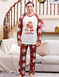 Christmas Elk Plaid Printed Family Matching Pajamas - Mini Taylor