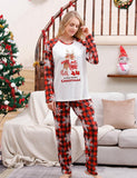 Christmas Elk Plaid Printed Family Matching Pajamas - Mini Taylor