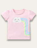Cloud & Rainbow Print T-Shirt