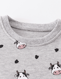 Cow Head Printed Long-Sleeved T-shirt - Mini Taylor