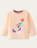 Crab and Unicorn Printed Long Sleeve T-shirt - Mini Taylor