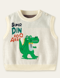 Crocodile Appliqué Sweater Vest - Mini Taylor