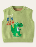 Crocodile Appliqué Sweater Vest - Mini Taylor