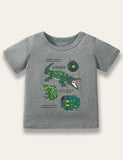 Crocodile Print Short Sleeve T-shirt - Mini Taylor