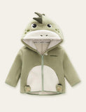 Cute Animal Cartoon Zipper Hooded Coat - Mini Taylor