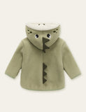 Cute Animal Cartoon Zipper Hooded Coat - Mini Taylor