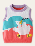 Cute Duck Appliqué Sweater Vest