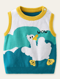 Cute Duck Appliqué Sweater Vest - Mini Taylor