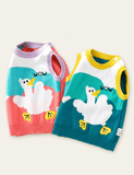 Cute Duck Appliqué Sweater Vest - Mini Taylor