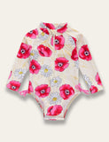 Cute Floral Long-sleeved Baby Swimsuit - Mini Taylor