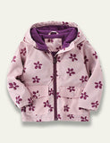 Cute Flower Printed Hooded Coat