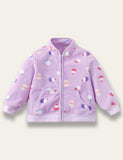 Cute Purple Cake Polar Fleece Coat