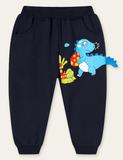 Dinosaur Floral Printed Sweatpants - Mini Taylor