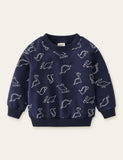 Vollständig bedrucktes Sweatshirt mit Dinosauriermotiv