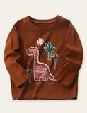 Dinosaur Printed Long-Sleeved T-shirt - Mini Taylor