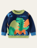 Driving Dinosaur Pattern Sweater - Mini Taylor