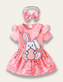 Easter Bunny Appliqué Suspender Skirt Set - Mini Taylor