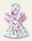 Easter Bunny Appliqué Suspender Skirt Set - Mini Taylor