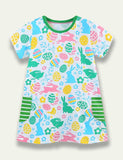 Easter Bunny Egg Printed Pocket Dress - Mini Taylor