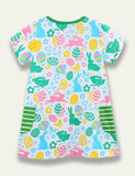 Easter Bunny Egg Printed Pocket Dress - Mini Taylor