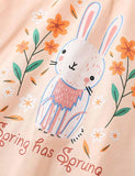 Easter Cartoon Bunny Letter Printed T-Shirt - Mini Taylor