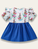 Easter Cute Bunny Print Dress - Mini Taylor