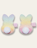 Easter Rainbow Bunny Hair Clip - Mini Taylor