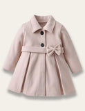 Elegant Bow Mid-length Coat - Mini Taylor