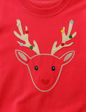 Elk Appliqué Embroidered Sweatshirt - Mini Taylor